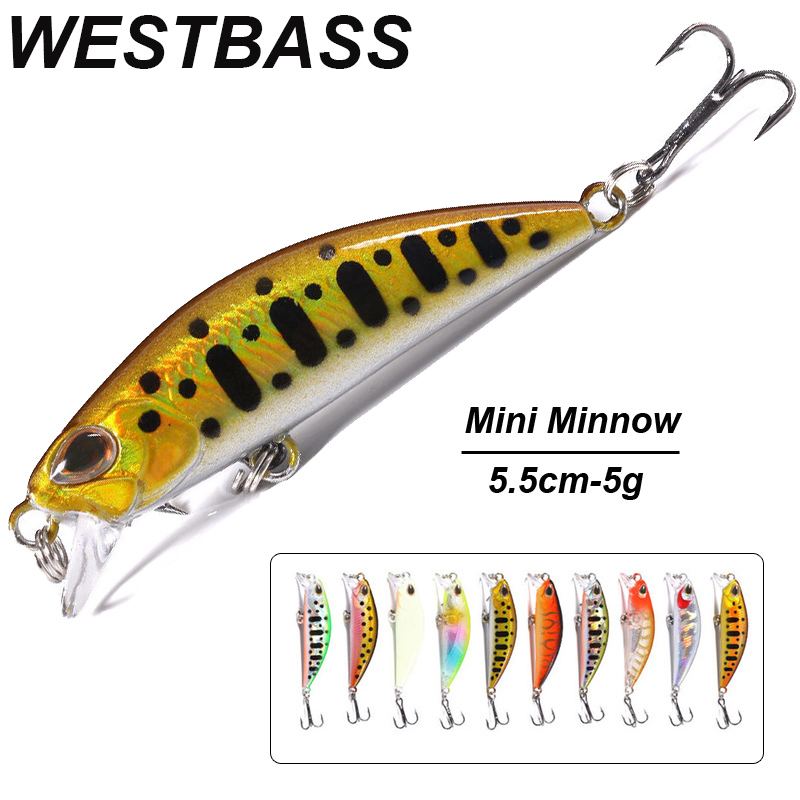 Fishing Equipment For Trout - WESTBASS 1PX Micro Minnow Lure 55mm-5g