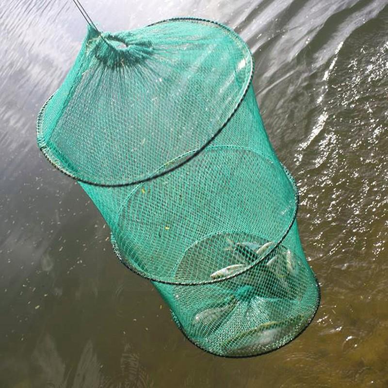 Fishing Equipment Parts - Folding Round Nylon Mesh Metal Frame