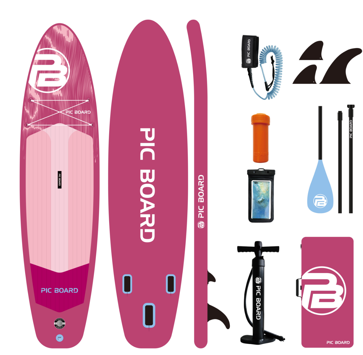Fishing Equipment Stores - SUB Waterproof Inflatable Paddle Board 11'6''x34''x6''Adult