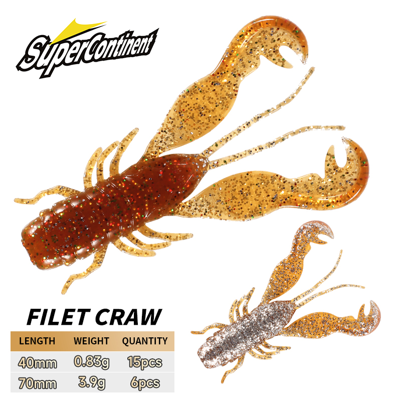 Fishing Equipment Parts - 2023 Supercontinent Filet Craw Bait perch
