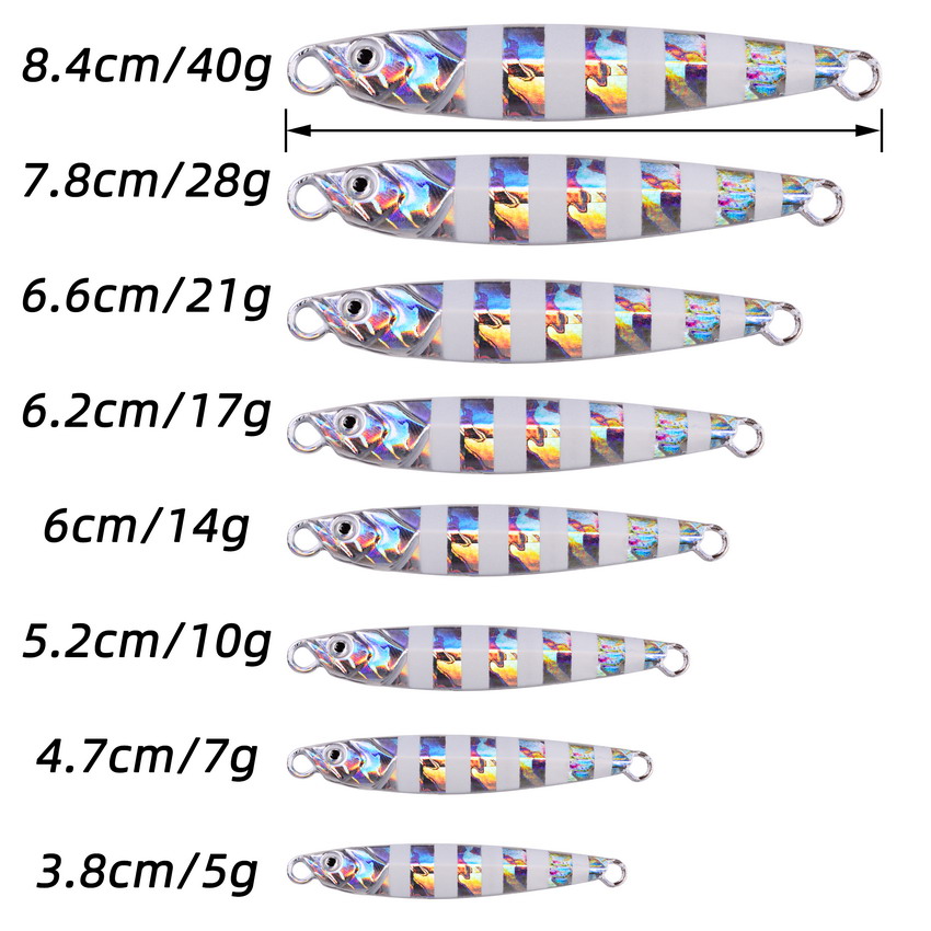 10pcs Metal Jig 7g 10g 14g 17g - Fishing Equipment Parts 评论和价格