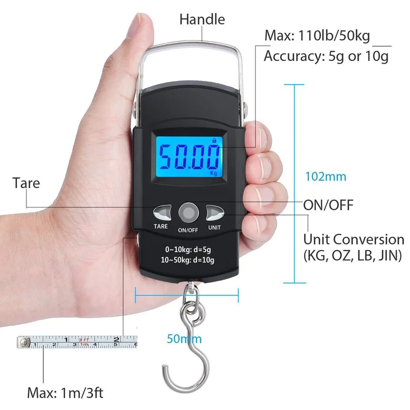 FLYSAND 110lb/50kg Electronic  - Fishing Equipment Parts 评论和价格