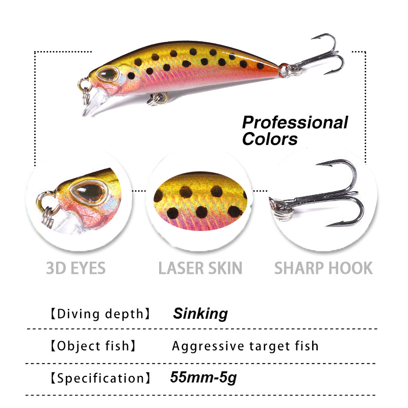 WESTBASS 1PX Micro Minnow Lure - Fishing Equipment For Trout 评论和价格