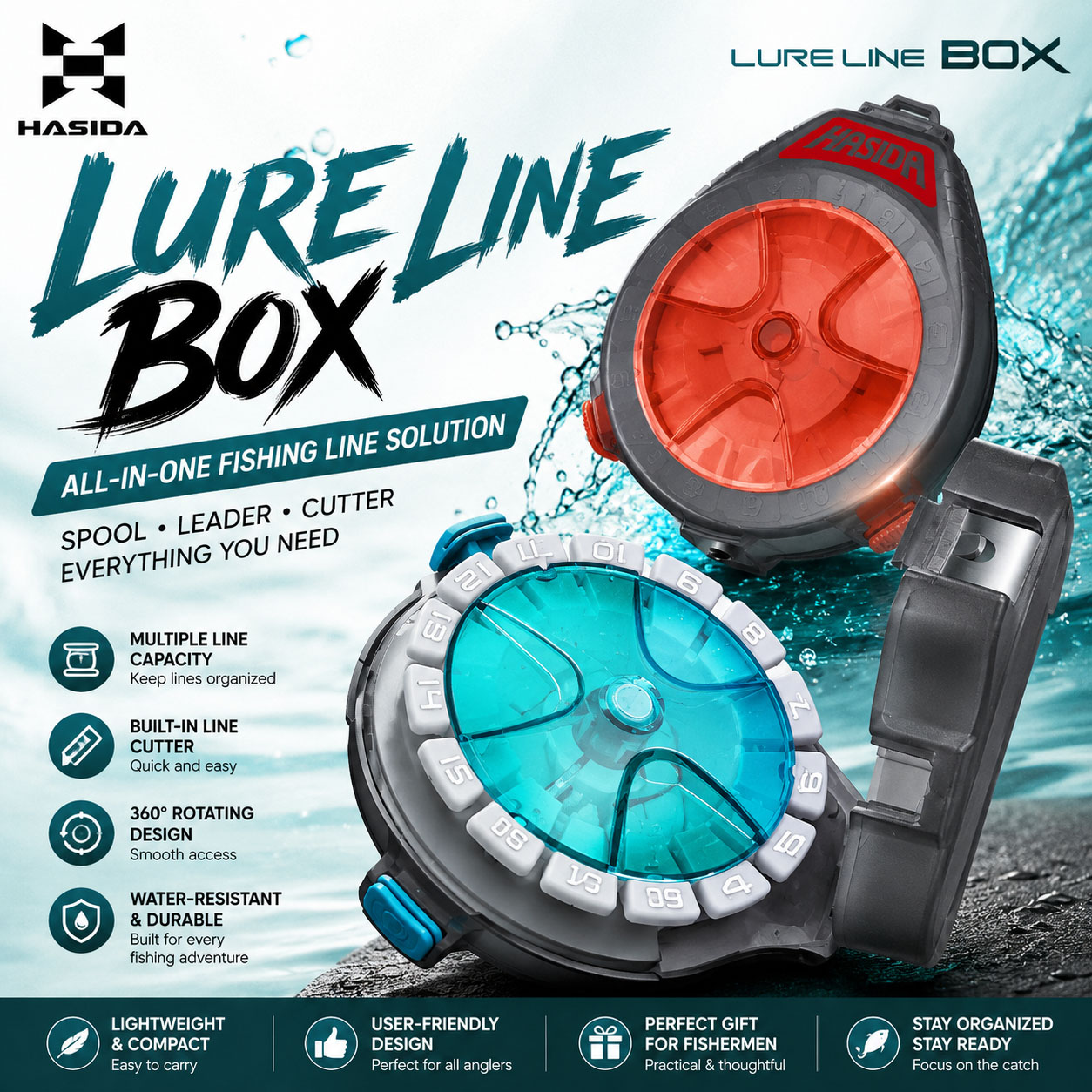 HASIDA Sub Line Box Fishing Ta - Fishing Equipment Parts 评论和价格